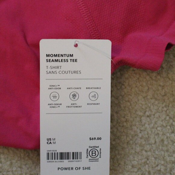 Athleta Momentum Seamless Tee- New with Tag!! - Picture 5 of 6